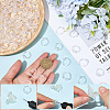 200Pcs Transparent Acrylic Open Cuff Ring Components TACR-SC0001-22-3
