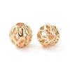 Brass Hollow Beads KK-E046-04C-G-3