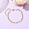 Nuggets Natural Cultured Freshwater Pearl Beads Link Bracelets BJEW-JB14127-1