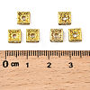 Brass Rhinestone Spacer Beads X-RB-A013-6x6-01G-4