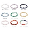 9Pcs 9 Styles Natural Mixed Gemstone Chips Stretch Bracelets Set BJEW-JB11061-1