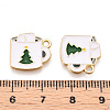 Christmas Theme Rack Plating Alloy Enamel Charms PALLOY-O109-29LG-3