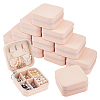 Square PVC with lint Jewelry Storage Zipper Box CON-WH0099-03A-1