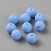 Acrylic Frosted Round Beads FACR-WH0001-06A-10-1