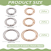 12Pcs 6 Styles Alloy Spring Gate Rings FIND-LP0004-50-2