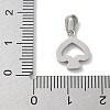 Ion Plating(IP) 304 Stainless Steel Micro Pave Cubic Zirconia Pendants STAS-Z107-04P-05-3