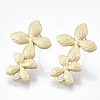 Smooth Surface Alloy Stud Earring Findings PALLOY-T064-45MG-1