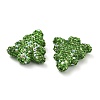 Christmas Tree Polymer Clay Rhinestone Beads CLAY-NH0001-14F-3