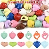 40Pcs 4 Styles Baking Paint Acrylic Pendants OACR-YW0004-48-1
