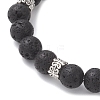 Natural Lava Rock Beads Bracelets BJEW-JB13066-3