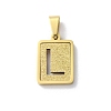 304 Stainless Steel Alphabet Pendants STAS-S152-01G-L-1