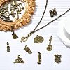 100 Pcs 20 Styles Tibetan Style Alloy Pendants FIND-CJ0003-88-6