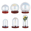  6 Styles Glass Dome Cover AJEW-NB0005-22-1
