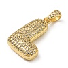Brass Micro Pave Cubic Zirconia Pendants KK-E061-03G-12-2