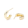 Chunky C-shape Stud Earrings EJEW-A064-01G-RS-2