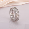 Hollow Out Flower Brass Micro Pave Clear Cubic Zirconia Finger Rings FS-WGD1340-04-1