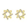 925 Sterling Silver Micro Pave Cubic Zirconia Stud Earrings for Women EJEW-P231-81G-1