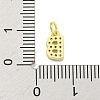 Letter Brass Micro Pave Clear Cubic Zirconia Pendants KK-K354-06G-B-3