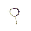 Natural Amethyst Round Beaded Bracelet NC1314-12-1