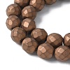 Electroplated Synthetic Non-magnetic Hematite Beads Strands G-S382-01F-3