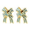 Bowknot Brass Stud Earrings LS-EJEW-Z156-01G-4