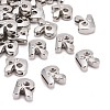 Letter Slider Beads for Watch Band Bracelet Making ALRI-O012-R-NR-2