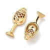 Brass Micro Pave Cubic Zirconia Pendants KK-A281-22G-02-2