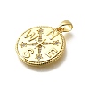 Brass Micro Pave Cubic Zirconia Pendants KK-P295-10G-2