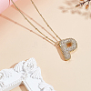 1Pc Brass Micro Pave Cubic Zirconia Letter Pendant Necklaces NJEW-LP0001-43P-G-3