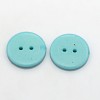 Flat Round 2-Hole Acrylic Sewing Buttons BUTT-X0024-2