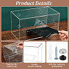 Transparent Plastic Wall Mounted Garbage Bag Storage Box CON-WH0085-84-3