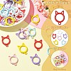30Pcs 6 Colors Zinc Alloy Spring Gate Rings KEYC-CJ0001-17-3