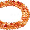  3 Strands Natural Carnelian Beads Strands G-NB0002-83-1