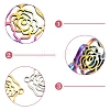 6Pcs 3 Colors 304 Stainless Steel Connector Charms STAS-YW0011-30-2