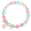 Easter Rabbit Crackle Glass Round Beaded Stretch Bracelets FS-WG32C26-02-1