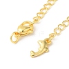 Rack Plating Brass Ends with Chain and Lobster Claw Clasps KK-F873-04G-2