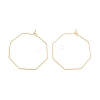 Ion Plating(IP) 316 Stainless Steel Hoop Earrings Findings STAS-C029-03G-2