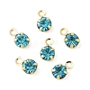 Brass Glass Charms KK-C097-08G-02-1