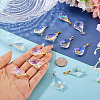 20Pcs 2 Colors AB Color Plated Electroplate Glass Pendants PALLOY-TA00331-8