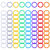80Pcs 8 Colors Plastic Loose Leaf Book Binder Hinged Rings FIND-SP0004-81-7