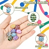 8Pcs 8 Colors Glass Imitation Jade Beads GLAA-YW0005-72-3