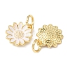 Brass Enamel Pendants KK-P338-19G-03-4