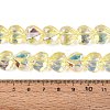 Electroplate Transparent Glass Beads Strands EGLA-N056-01A-11-4
