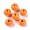 Spray Painted Natural Wood Beads WOOD-R272-02A-1