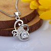 925 Sterling Silver Butterfly Hollow Pendants STER-BB57675-2