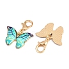 30Pcs 6 Colors Alloy Enamel Pendant Decorations HJEW-YW00117-2