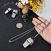 Alloy Crystal Rhinestone Whistle Pendant Necklaces NJEW-WH20001-24P-01-3