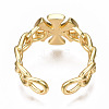 Brass Enamel Cuff Rings RJEW-N035-008-NF-4