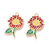 Alloy Enamel Pendants ENAM-T024-32G-G-1