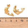 304 Stainless Steel Dolphin Stud Earrings EJEW-R028-01G-5